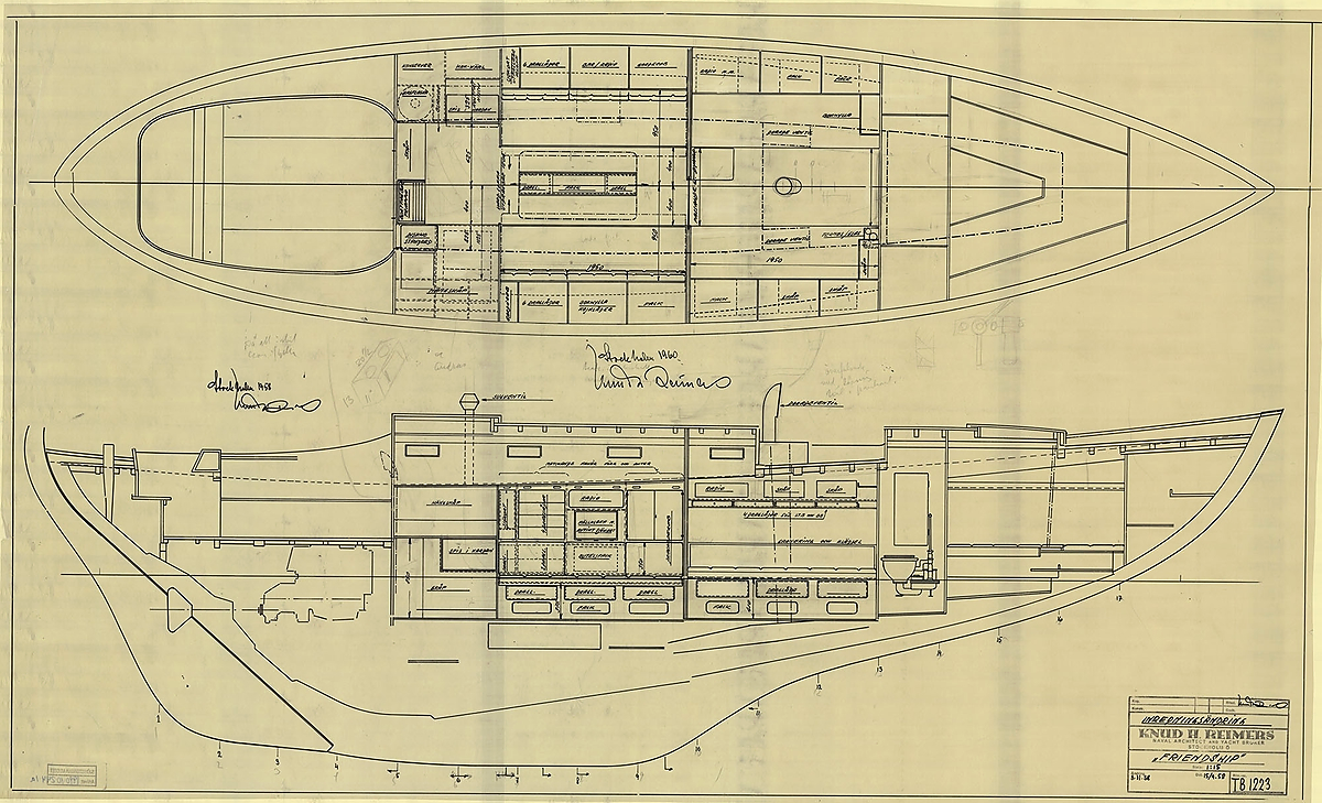 Yachtdrawing by Reimers
